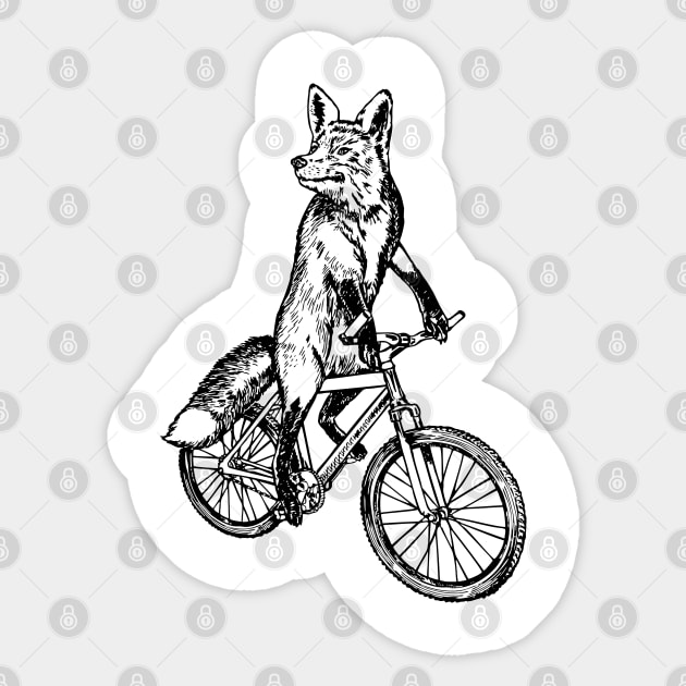 SEEMBO Fox Cycling Bicycle Bicycling Cyclist Biking Fun Bike Sticker by SEEMBO